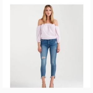 《7 FAM》 Off-the-shoulder blouson top